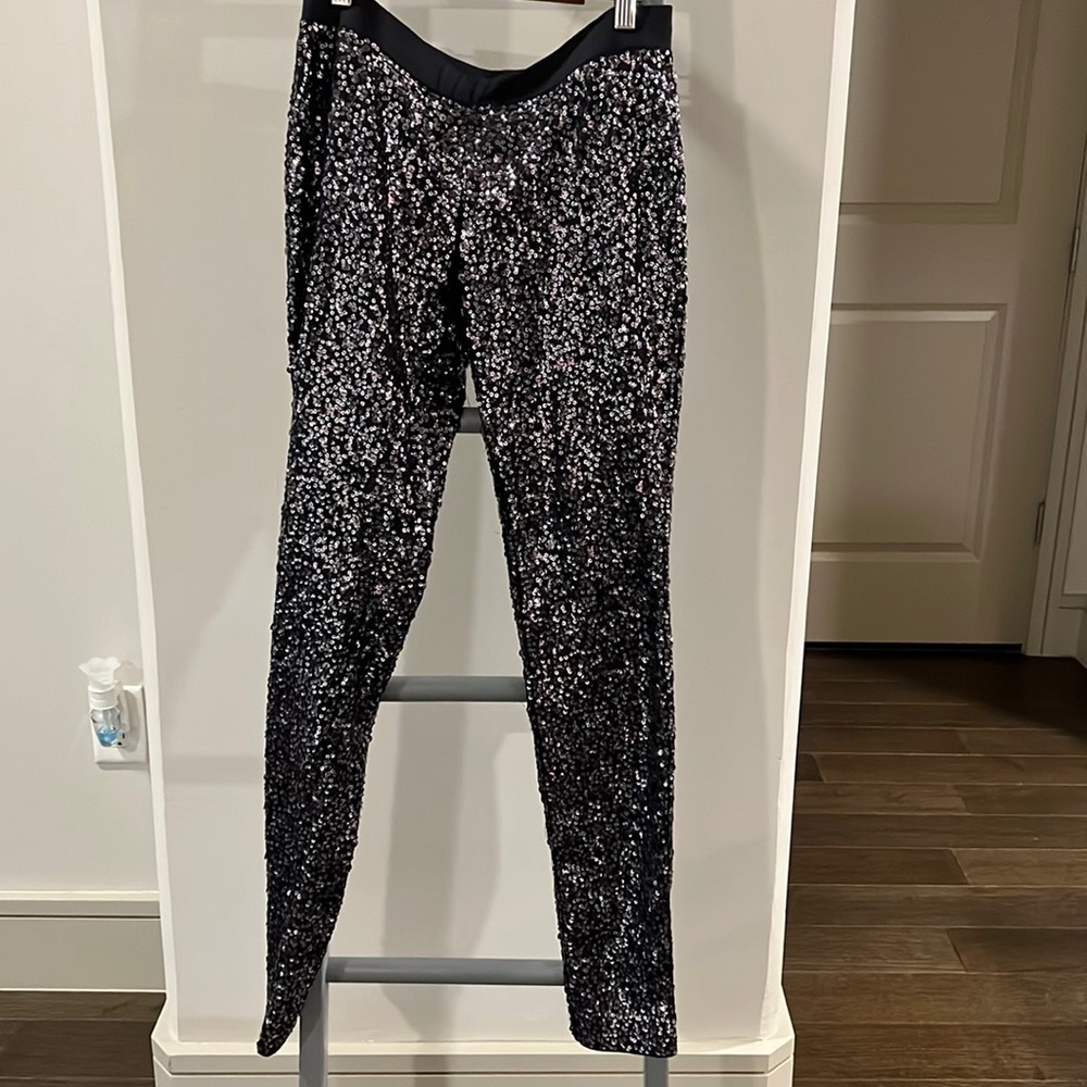 Express Sequin Black Pants